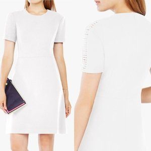 BCBGmaxazria Dress Size Small‎ T Shirt Round Neck Short Mini Cocktail White